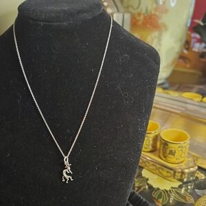 Italian Sterling Silver Kokopelli Pendant Necklace | Minimal Symbolic Jewelry